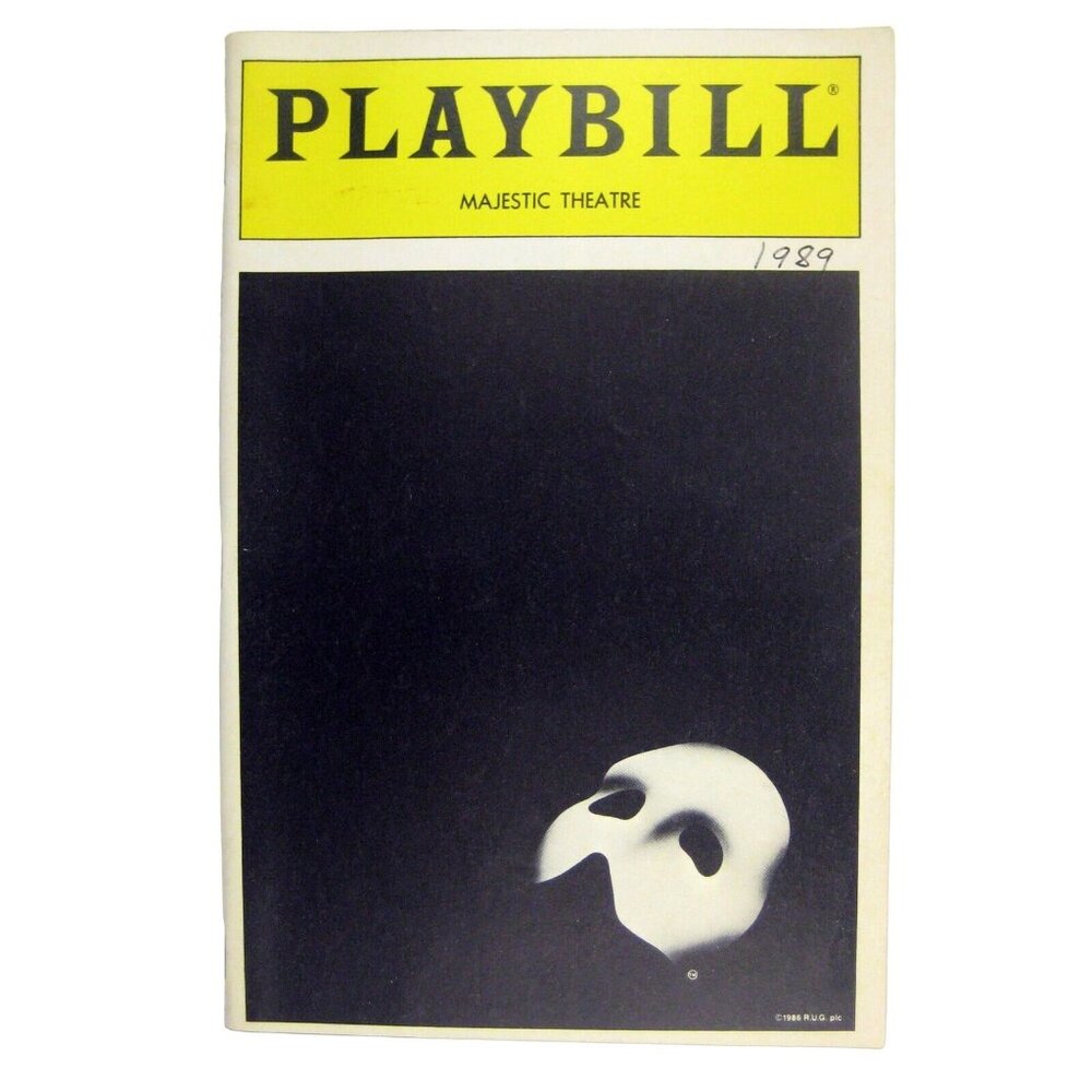 Phantom Playbill September 1989 Majestic Theatre Rebecca Luker Cris Groenendaal